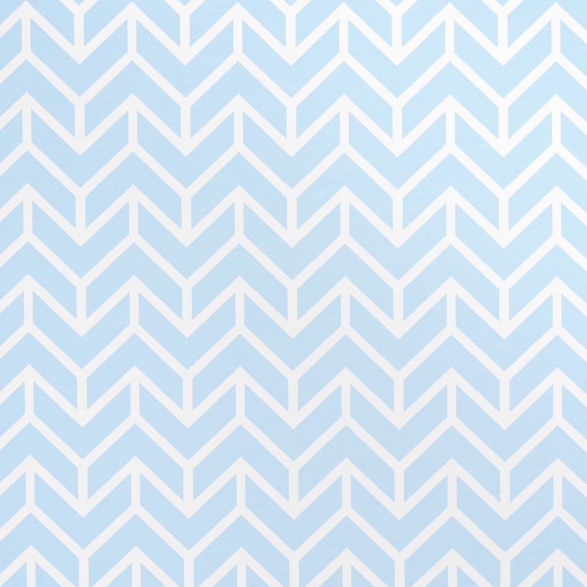 Schumacher Chevron Indoor/Outdoor Sky Fabric