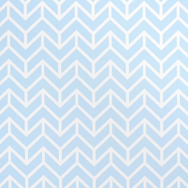 Schumacher Chevron Indoor/Outdoor Sky Fabric