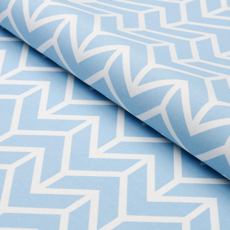 Schumacher Chevron Indoor/Outdoor Sky Fabric