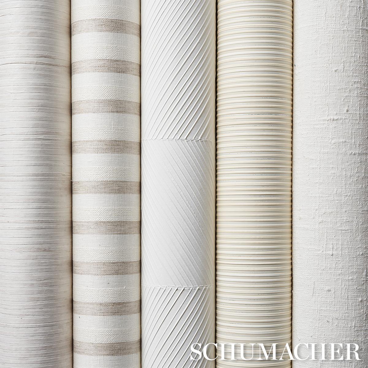 Schumacher Paper Stripe White Wallpaper