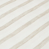 Schumacher Textured Linen Stripe White Wallpaper