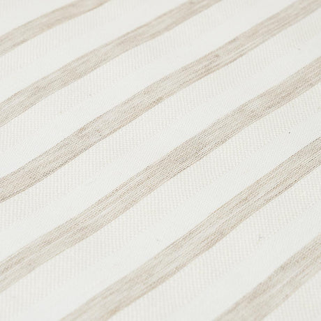 Schumacher Textured Linen Stripe White Wallpaper