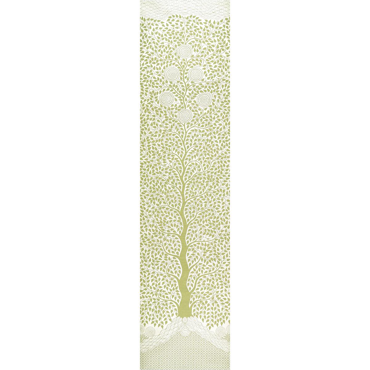 Schumacher Kayon Sisal Panel Soft Green Wallpaper