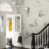 Schumacher Pilar Panel Set Grisaille Wallpaper