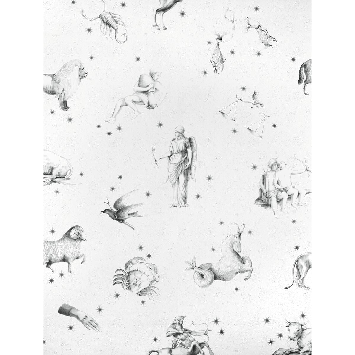 Schumacher Pilar Panel Set Grisaille Wallpaper
