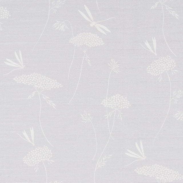 Schumacher La Libellule Silk Moonstone Wallpaper