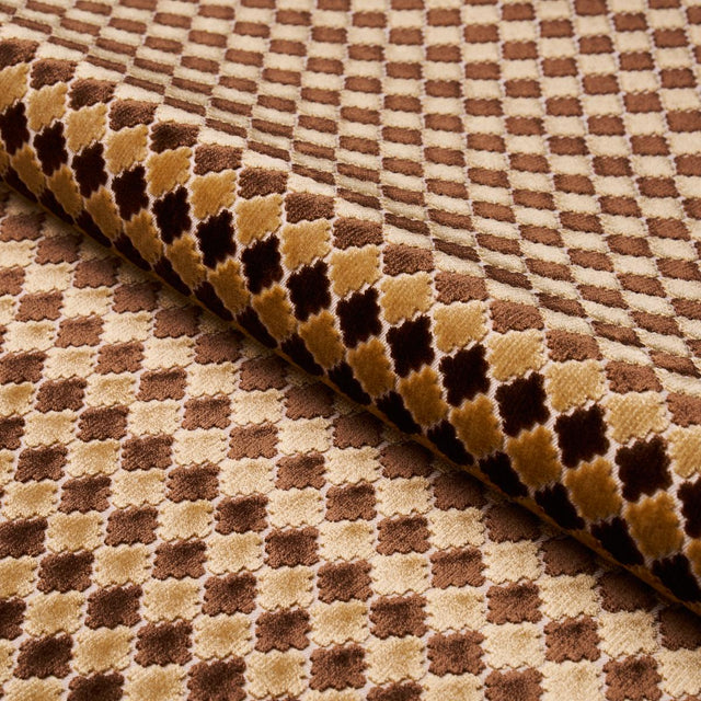 Schumacher Marrakesh Velvet Chocolate Brown Fabric