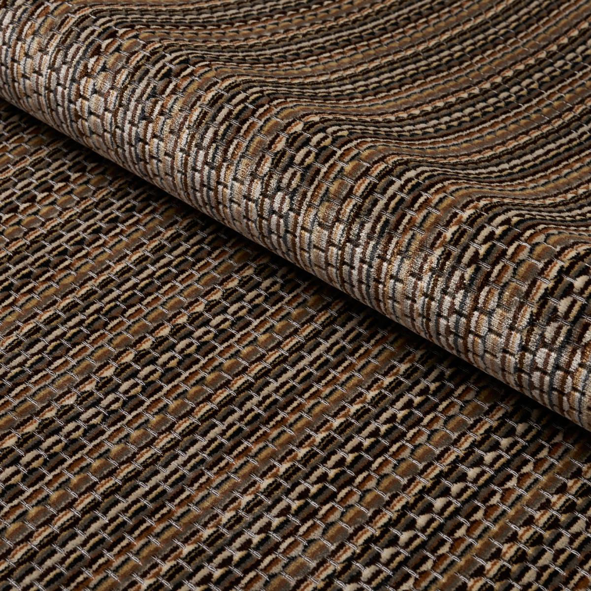 Schumacher Downtown Velvet Sepia Fabric