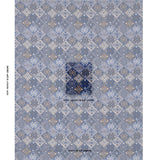 Schumacher Kilim Weave Blue Fabric