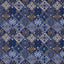 Schumacher Kilim Weave Blue Fabric