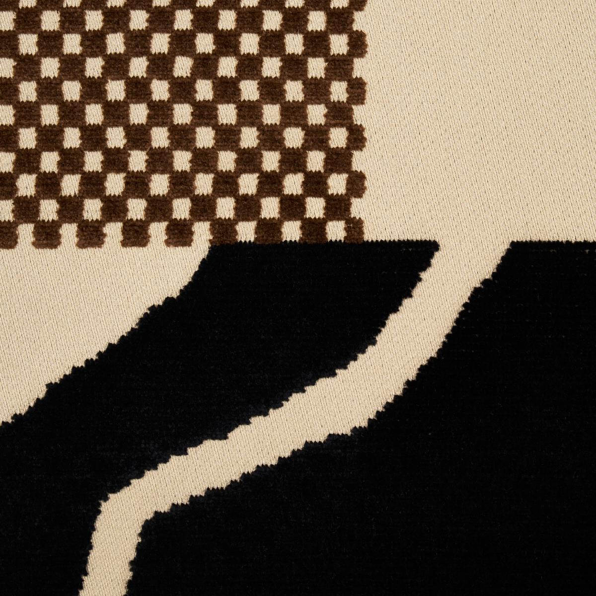 Schumacher Gustavian Dance Velvet Chocolate Fabric