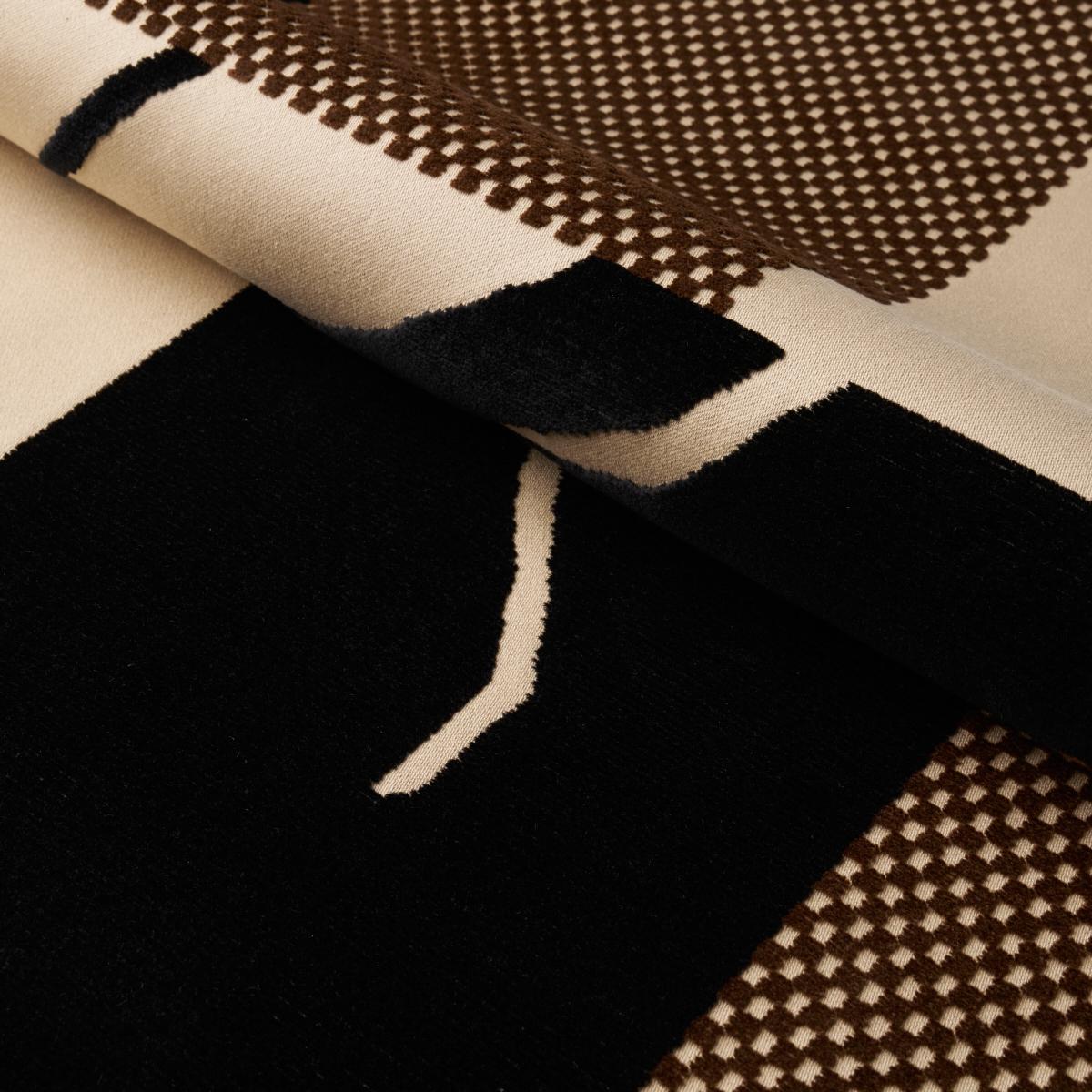 Schumacher Gustavian Dance Velvet Chocolate Fabric