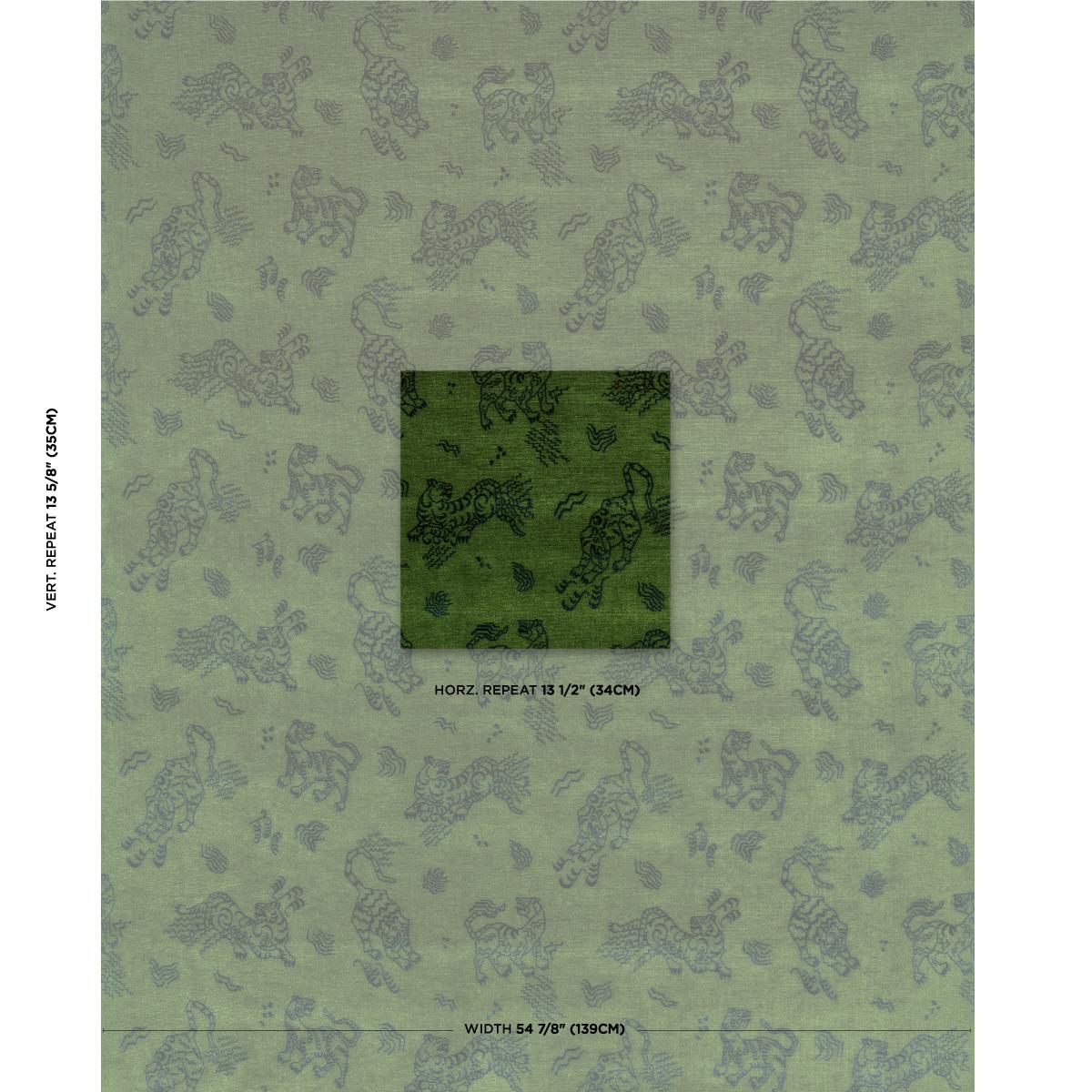 Schumacher Kinabalu Velvet Emerald Fabric