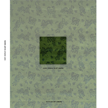 Schumacher Kinabalu Velvet Emerald Fabric