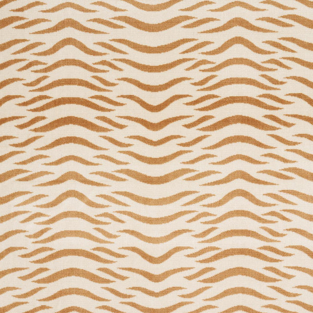 Schumacher Sabi Tiger Velvet Camel Fabric