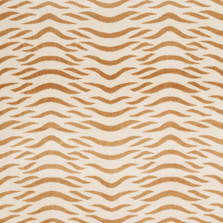 Schumacher Sabi Tiger Velvet Camel Fabric