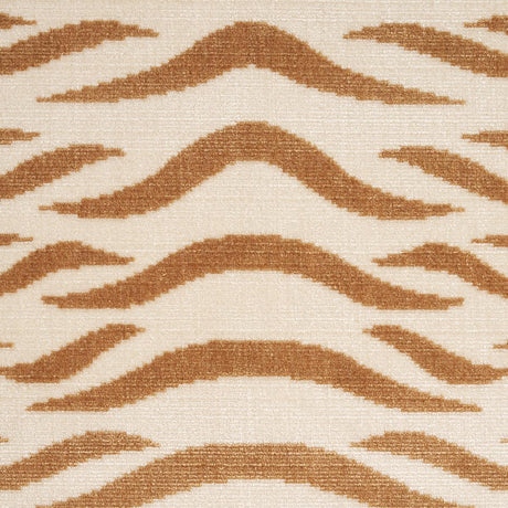 Schumacher Sabi Tiger Velvet Camel Fabric