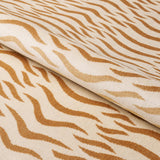 Schumacher Sabi Tiger Velvet Camel Fabric