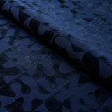Schumacher Modern Dance Velvet Midnight Blue Fabric