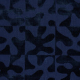 Schumacher Modern Dance Velvet Midnight Blue Fabric