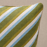 Schumacher Khaki 20" x 20" Dina Stripe 20" Pillow