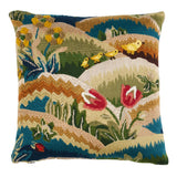 Schumacher Document 14" x 14" Gerry Embroidery Pillow A