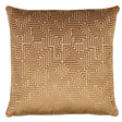 Schumacher Gold 20" x 20" Lisboa Velvet Pillow