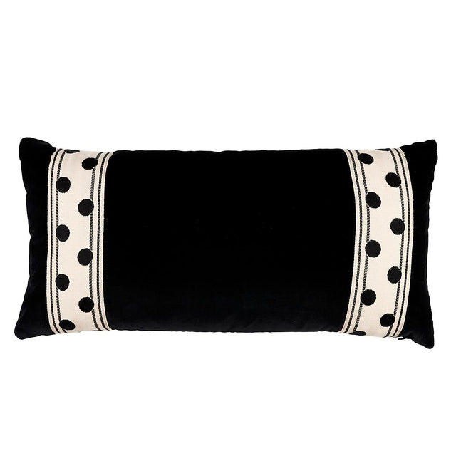 Schumacher Ivory Noir 24" x 12" Bianca Pillow