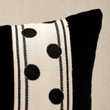 Schumacher Bianca Ivory Noir 24" x 12" Pillow