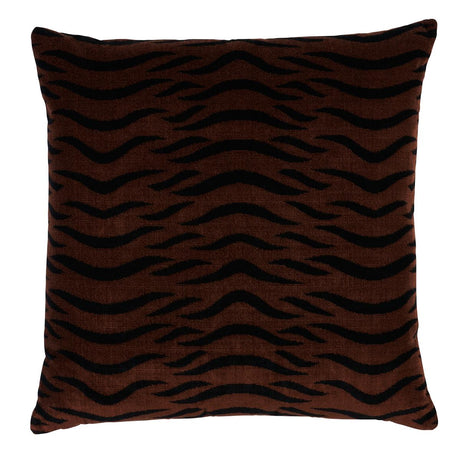 Schumacher Sabi Tiger Velvet Java 22" x 22" Pillow