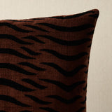Schumacher Sabi Tiger Velvet Java 22" x 22" Pillow