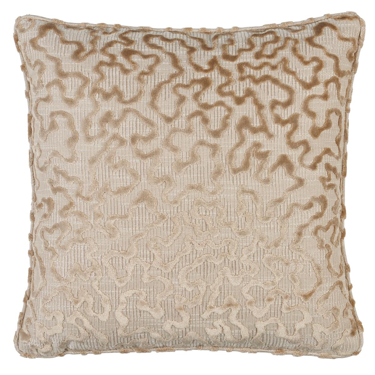 Schumacher Champagne 18" x 18" Janis Velvet Pillow