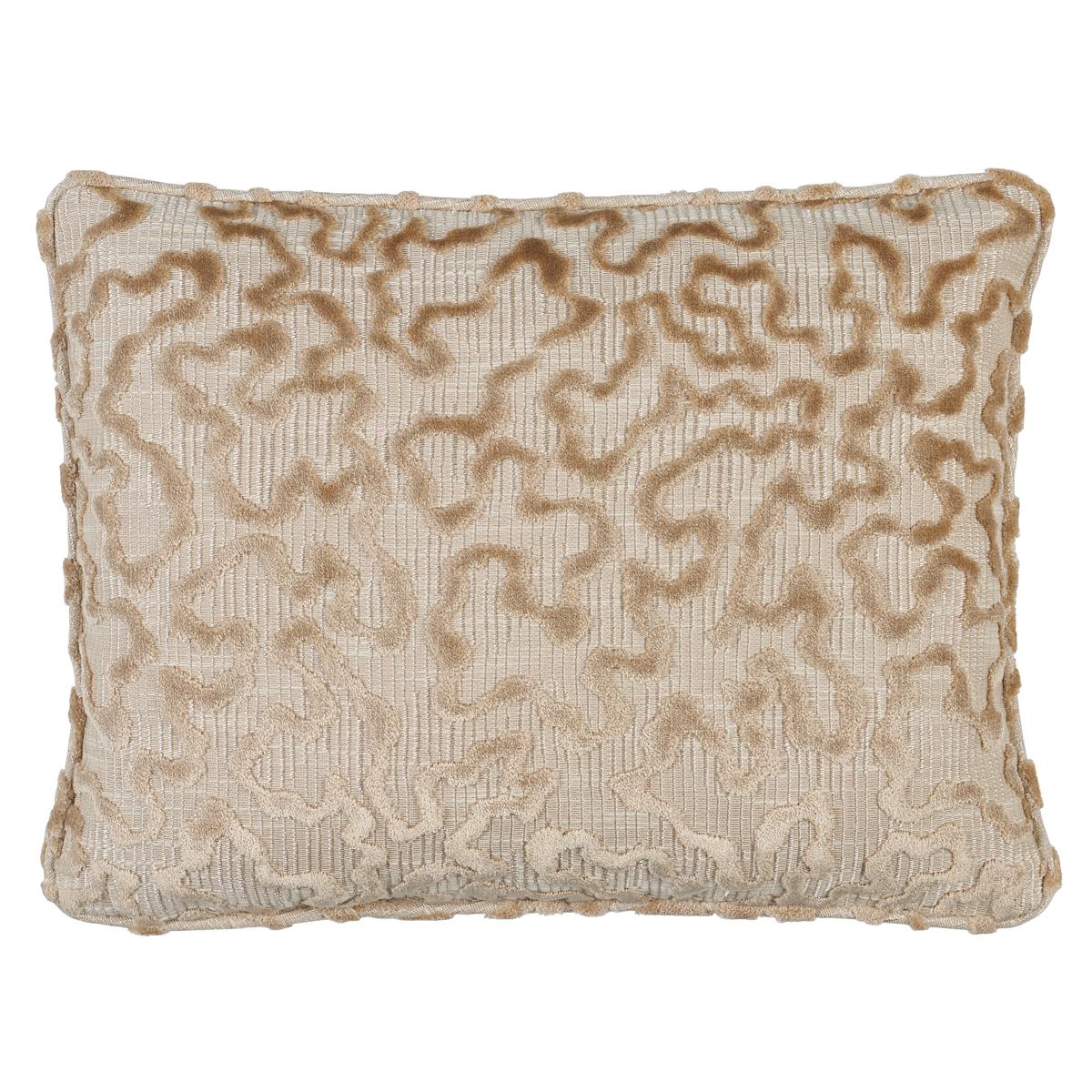 Schumacher Champagne 16" x 12" Janis Velvet Pillow
