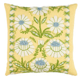 Schumacher Buttercup 20" x 20" Marguerite Embroidery Pillow