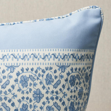 Schumacher Indigo 24" x 12" Jasmine I/O Pillow