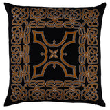 Schumacher Black & Beige 20" x 20" Jafri Pillow