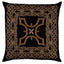Schumacher Black & Beige 20" x 20" Jafri Pillow