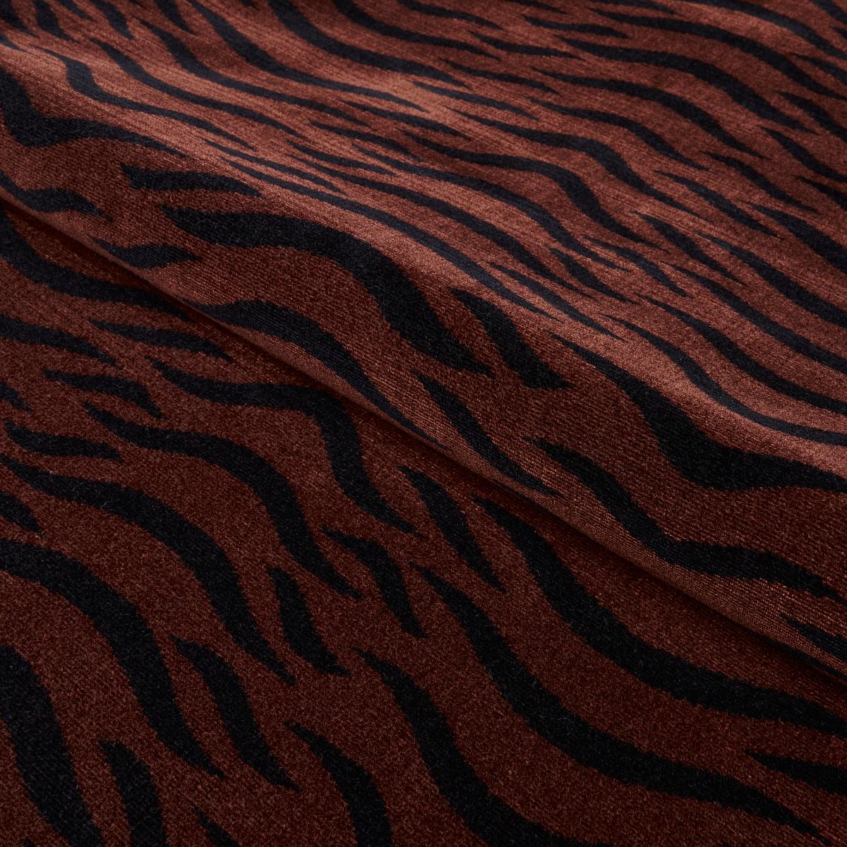 Schumacher Sabi Tiger Velvet Java Fabric