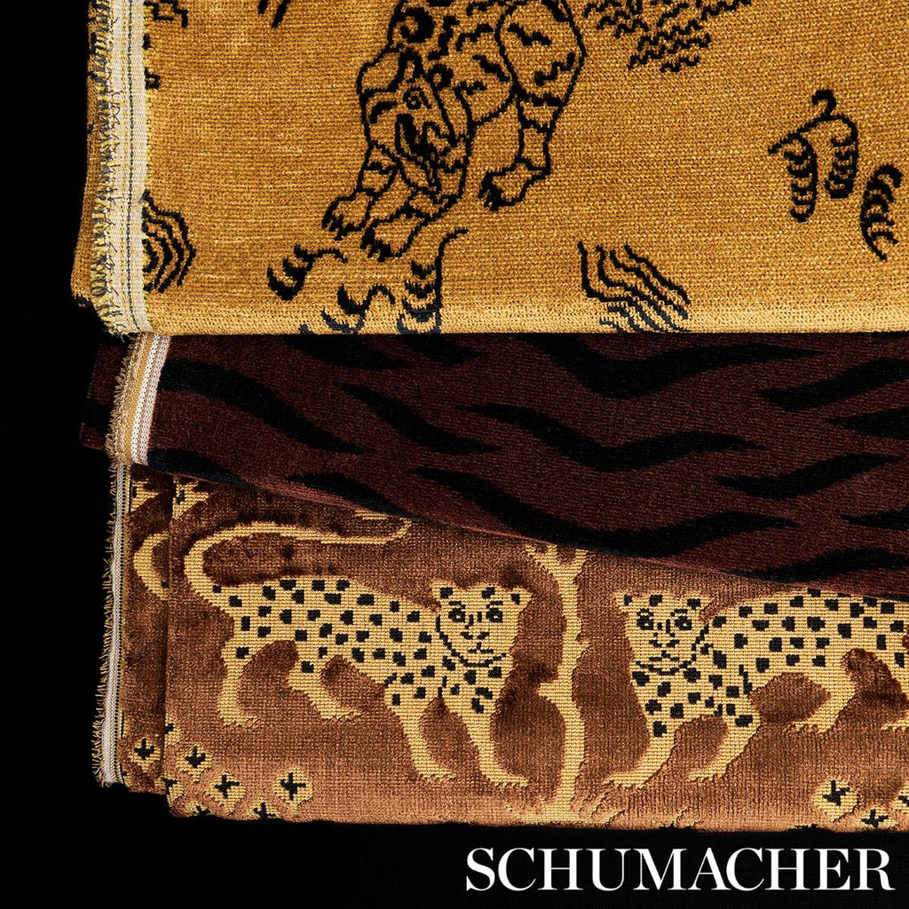 Schumacher Sabi Tiger Velvet Java Fabric