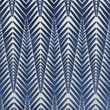 Schumacher Zebra Velvet Silver Blue Fabric