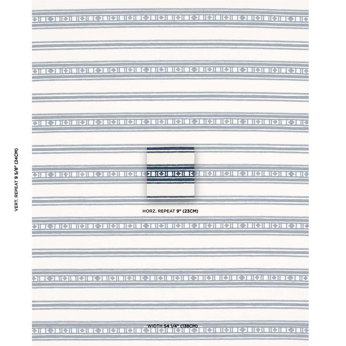 Schumacher Buena Vista Indigo Fabric