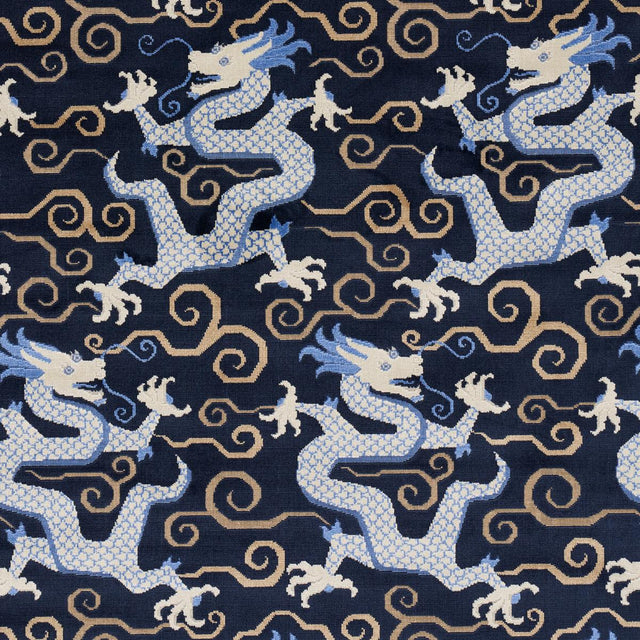 Schumacher Bixi Velvet Midnight Blue Fabric