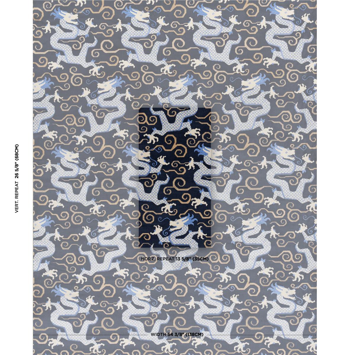 Schumacher Bixi Velvet Midnight Blue Fabric