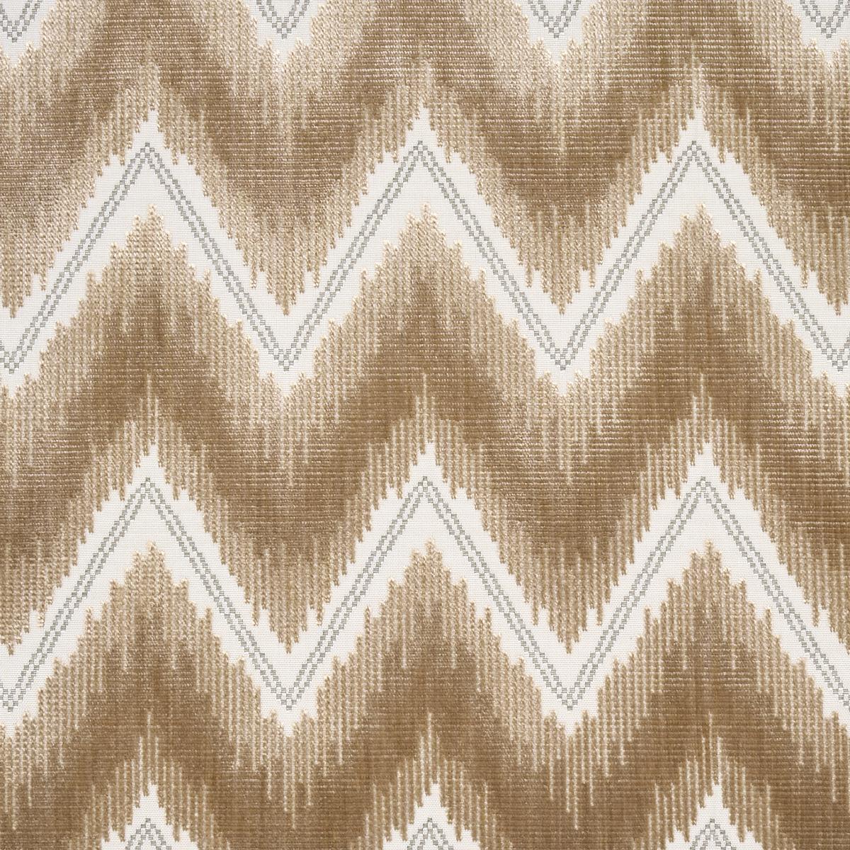 Schumacher Chevron Velvet Gold Fabric