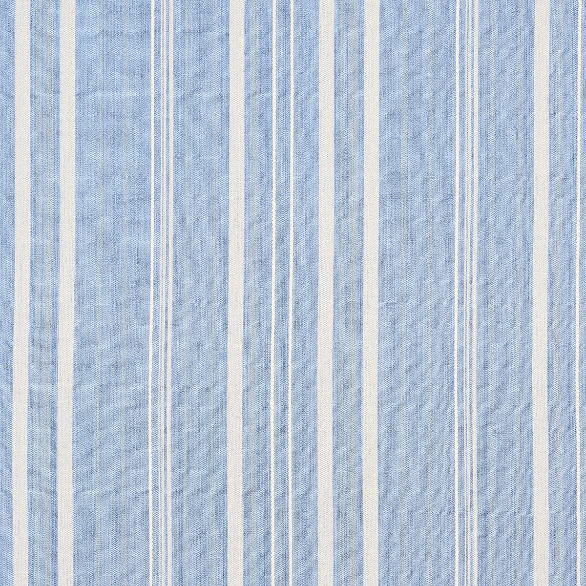 Schumacher Cajamarca Stripe Chambray Fabric