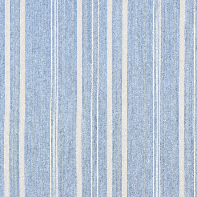 Schumacher Cajamarca Stripe Chambray Fabric
