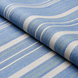 Schumacher Cajamarca Stripe Chambray Fabric