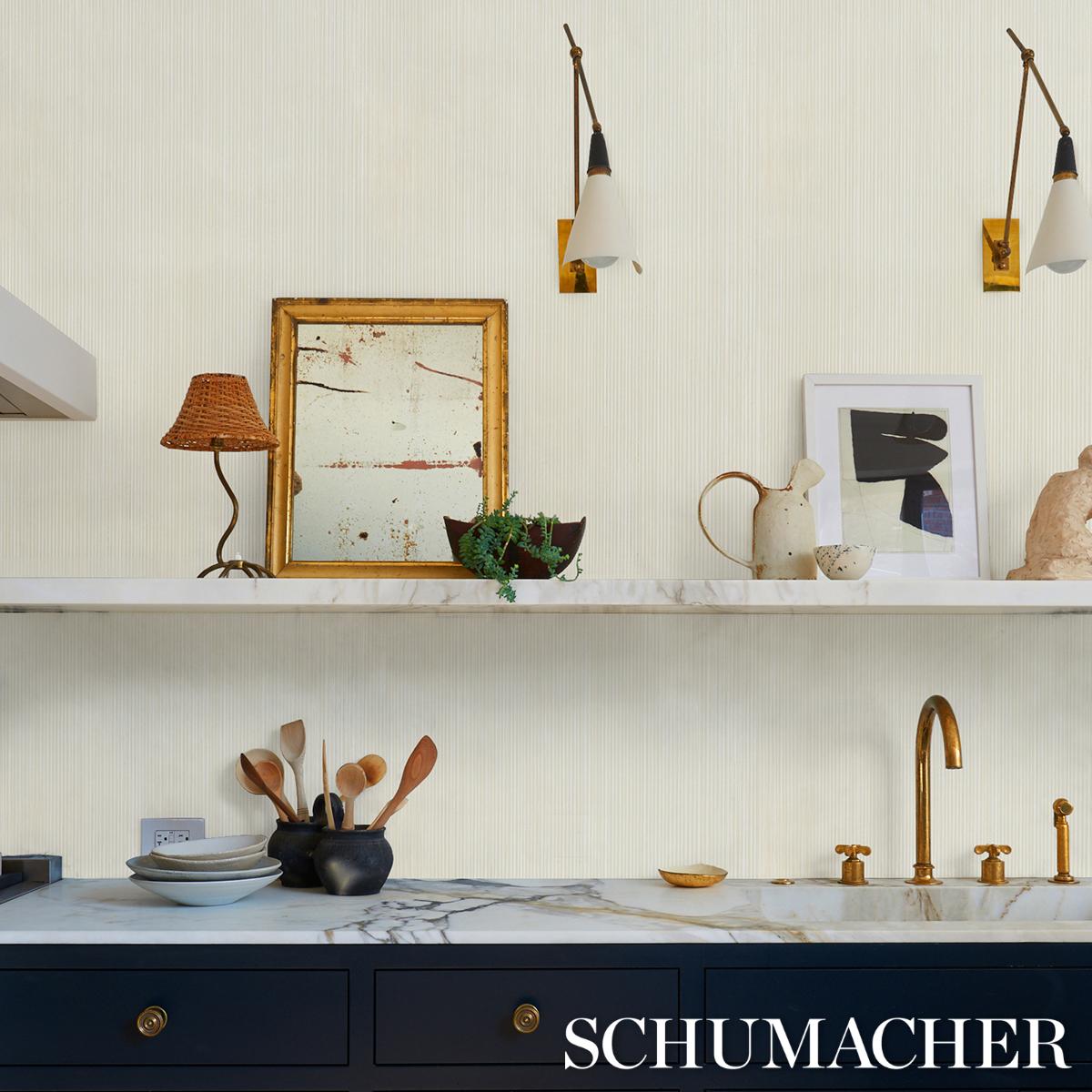 Schumacher Rimini Rib Parchment Wallpaper – DecoratorsBest
