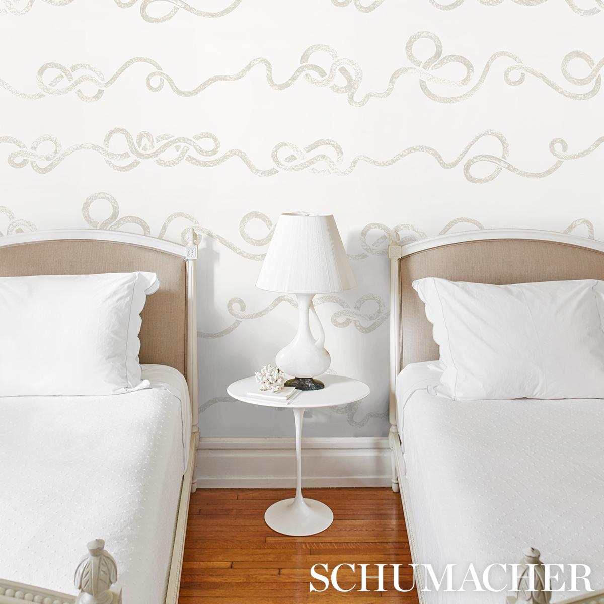 Schumacher Backdrop X Schumacher Rhapsody Fog Wallpaper