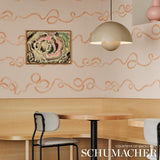 Schumacher Backdrop X Schumacher Rhapsody Terracotta Wallpaper